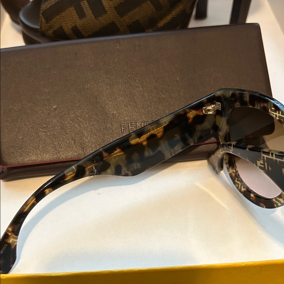 Fendi Tortoiseshell Sunglasses with Gold Accents main image 5